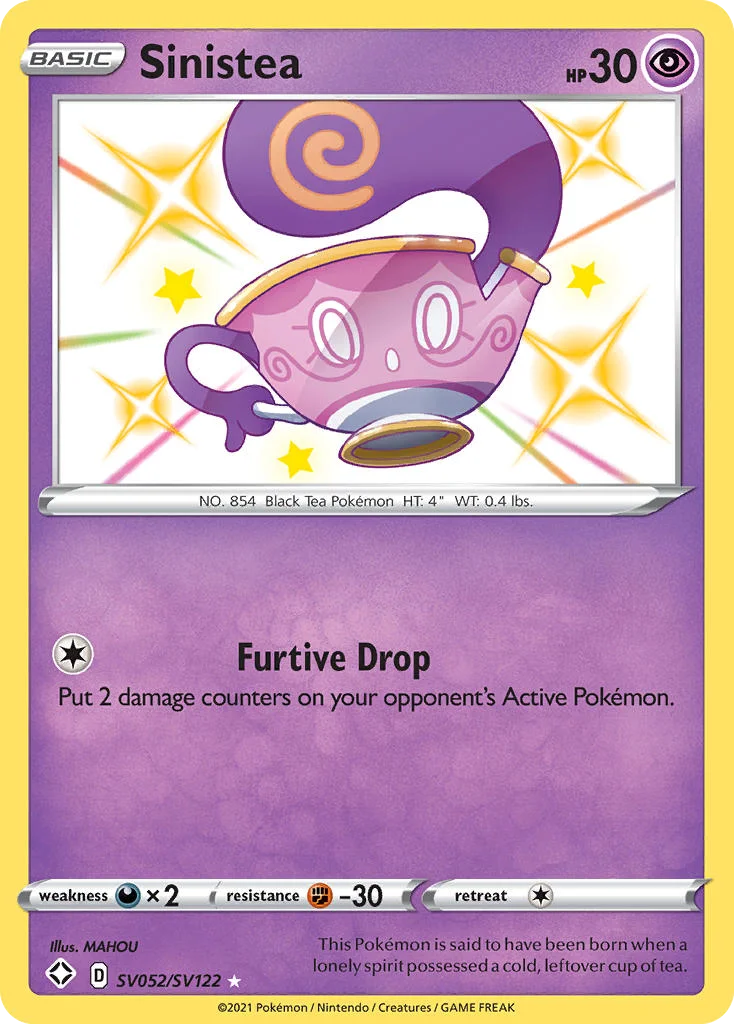 Sinistea SV052 Shining Fates Pokemon Card