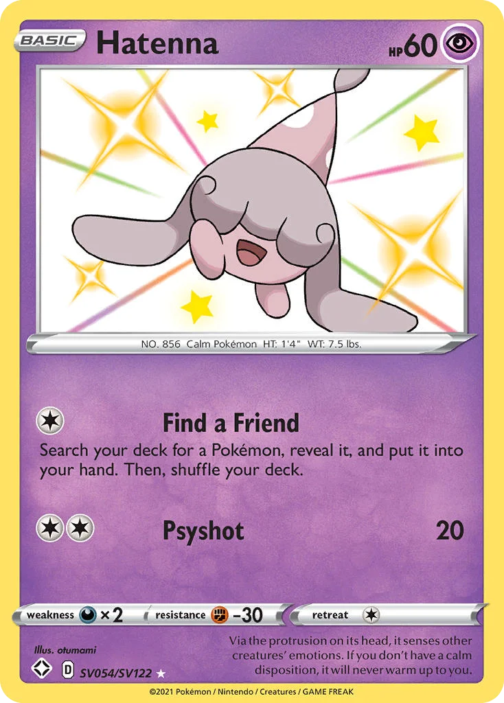 Hatenna SV054 Shining Fates Pokemon Card