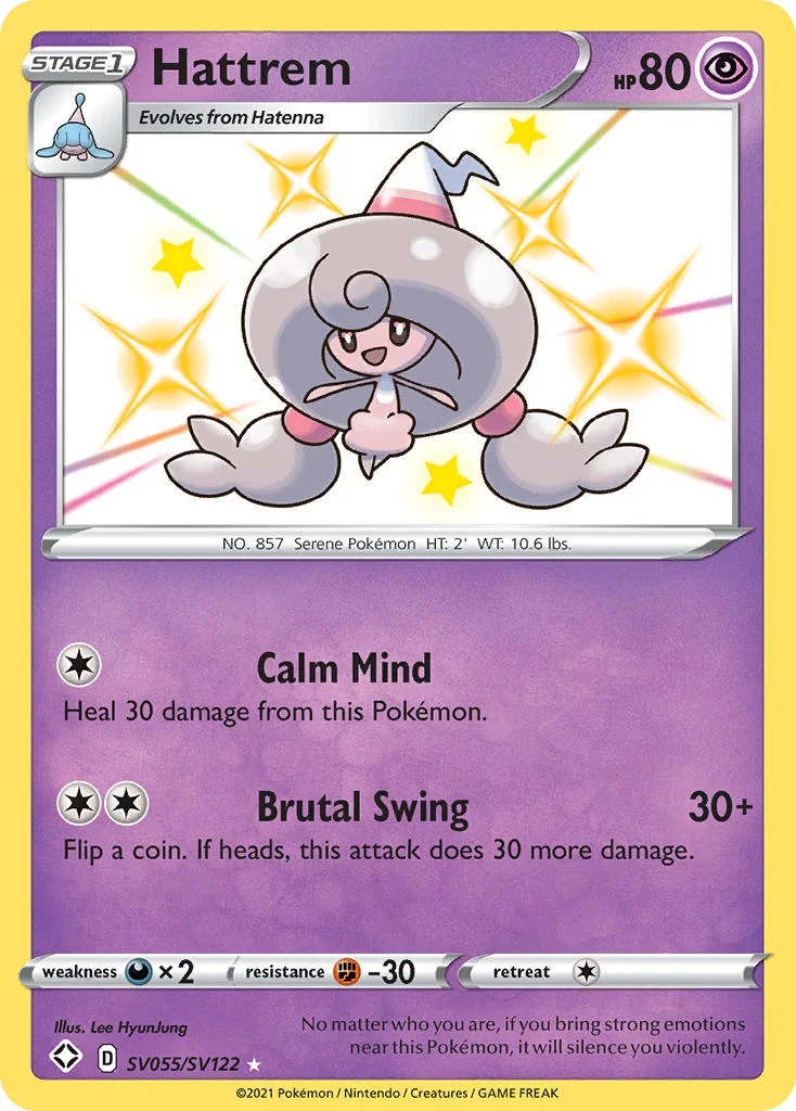 Hattrem SV055 Shining Fates Pokemon Card