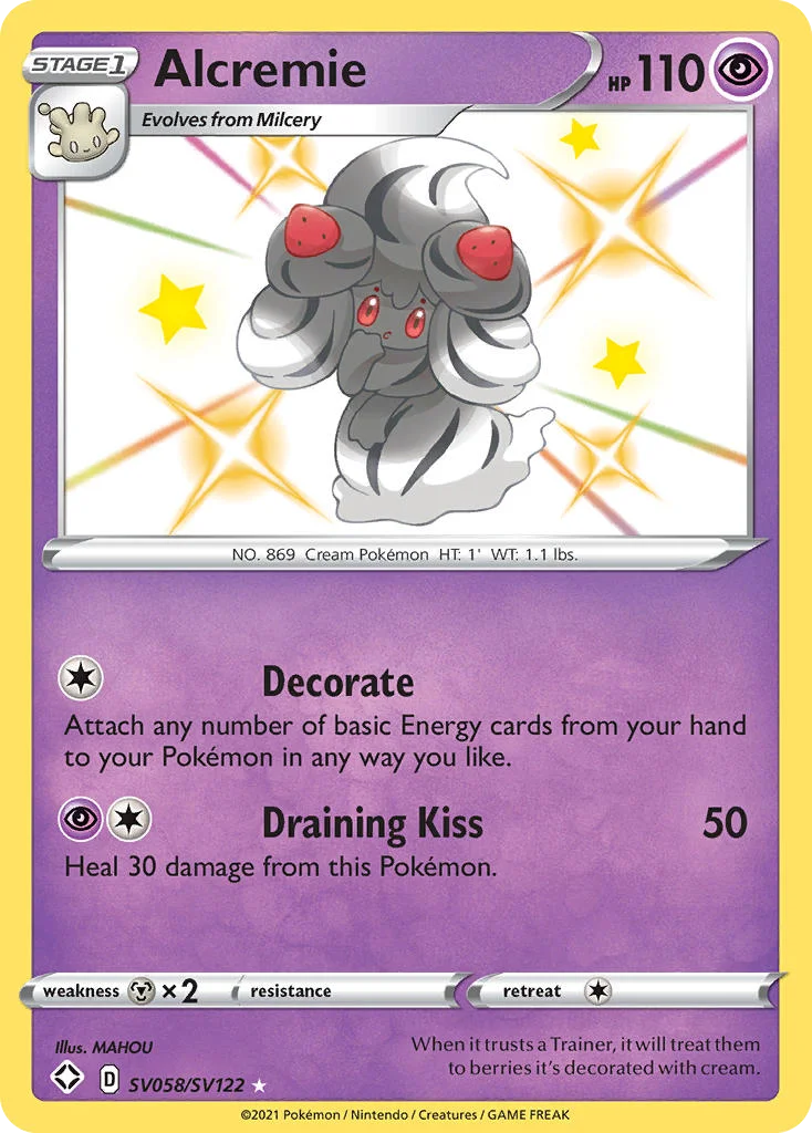 Alcremie SV058 Shining Fates Pokemon Card