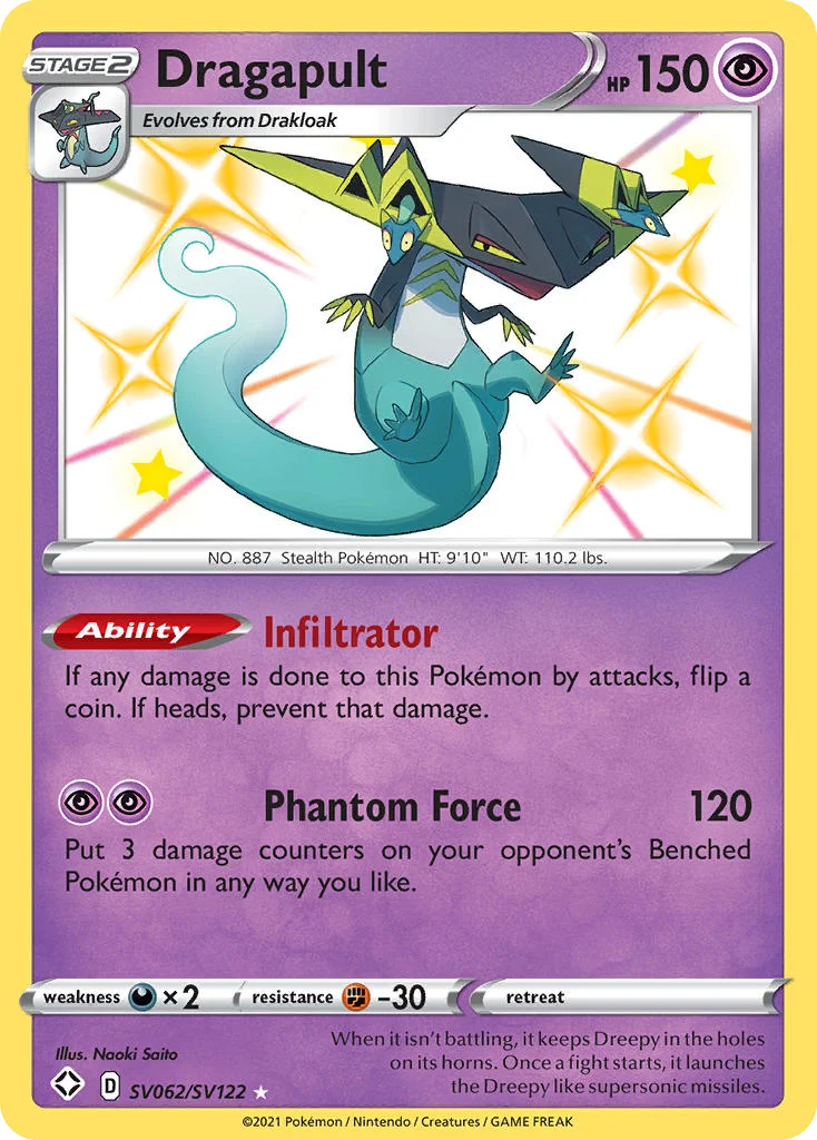 Dragapult SV062 Shining Fates Pokemon Card