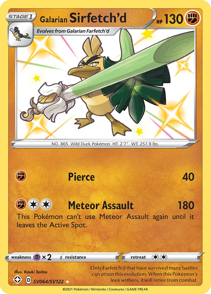 Galarian Sirfetch'd SV064 Shining Fates Pokemon Card