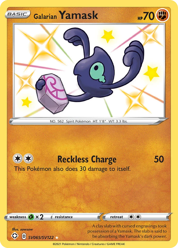 Galarian Yamask SV065 Shining Fates Pokemon Card