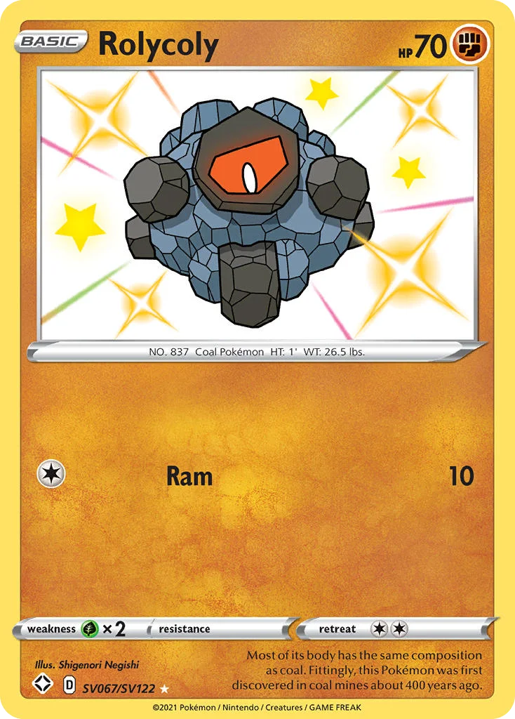 Rolycoly SV067 Shining Fates Pokemon Card