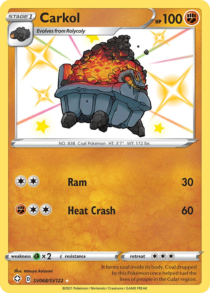Carkol SV068 Shining Fates Pokemon Card