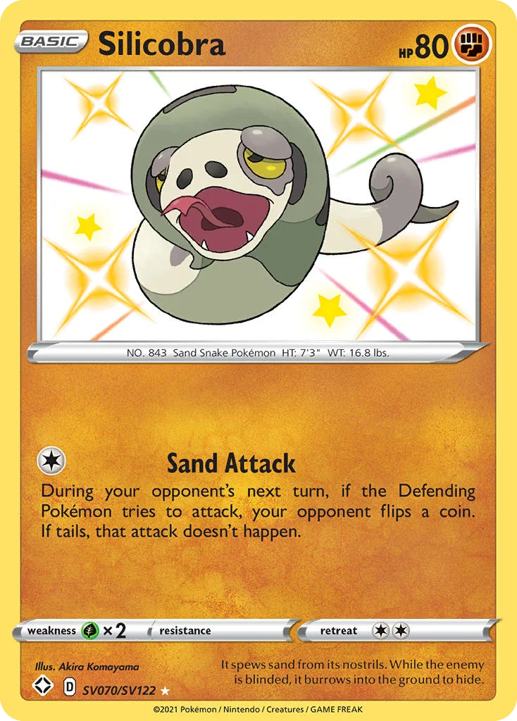 Silicobra SV070 Shining Fates Pokemon Card