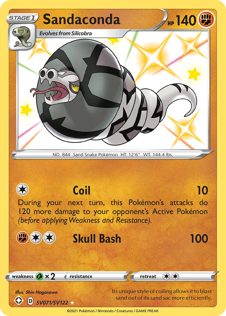 Sandaconda SV071 Shining Fates Pokemon Card
