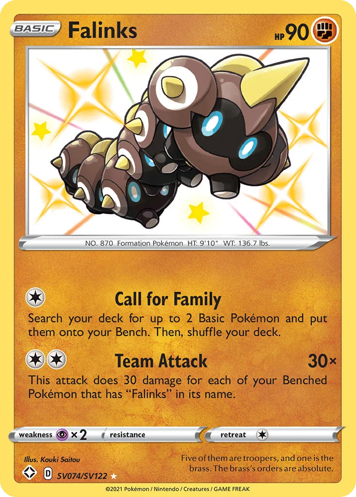 Falinks SV074 Shining Fates Pokemon Card