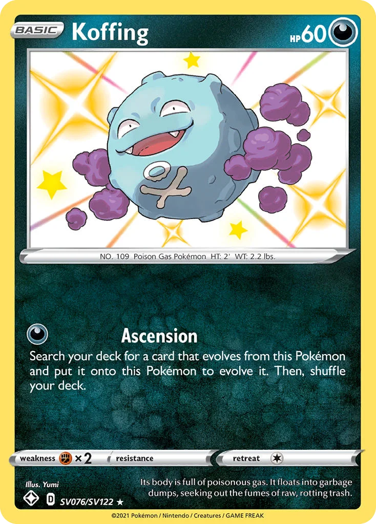 Koffing SV076 Shining Fates Pokemon Card