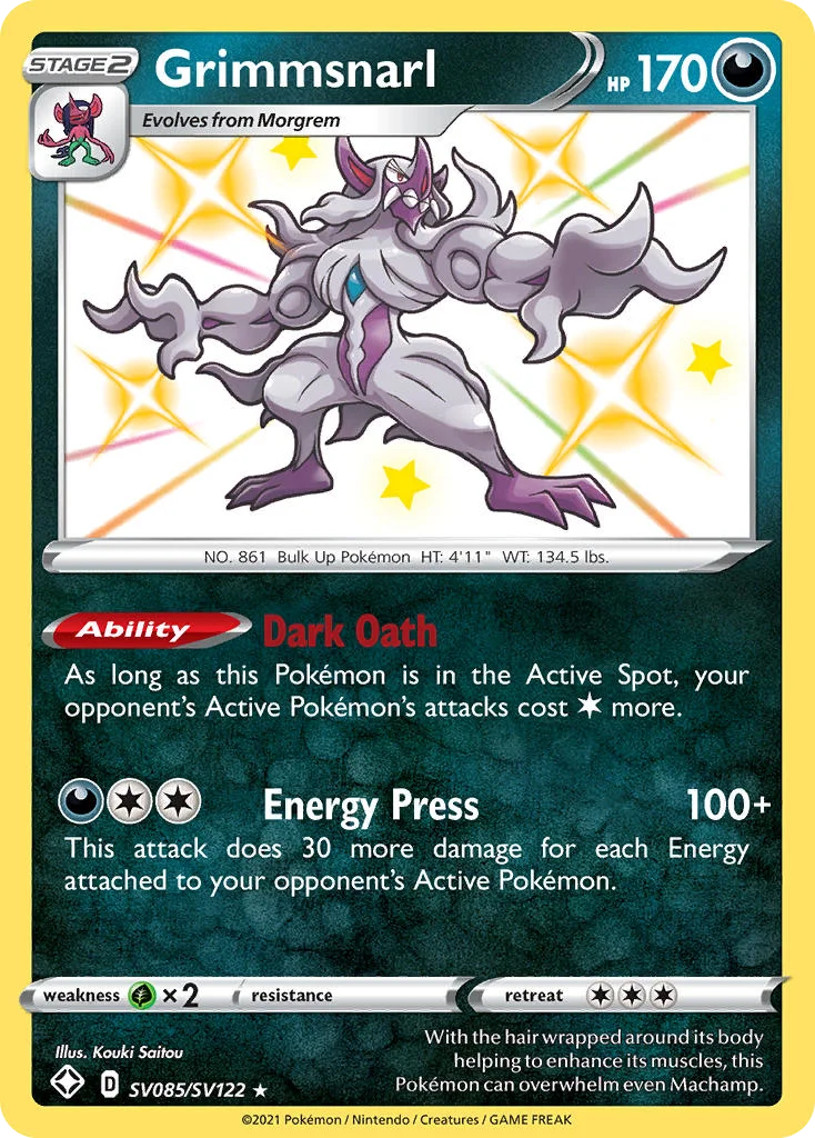 Grimmsnarl SV085 Shining Fates Pokemon Card
