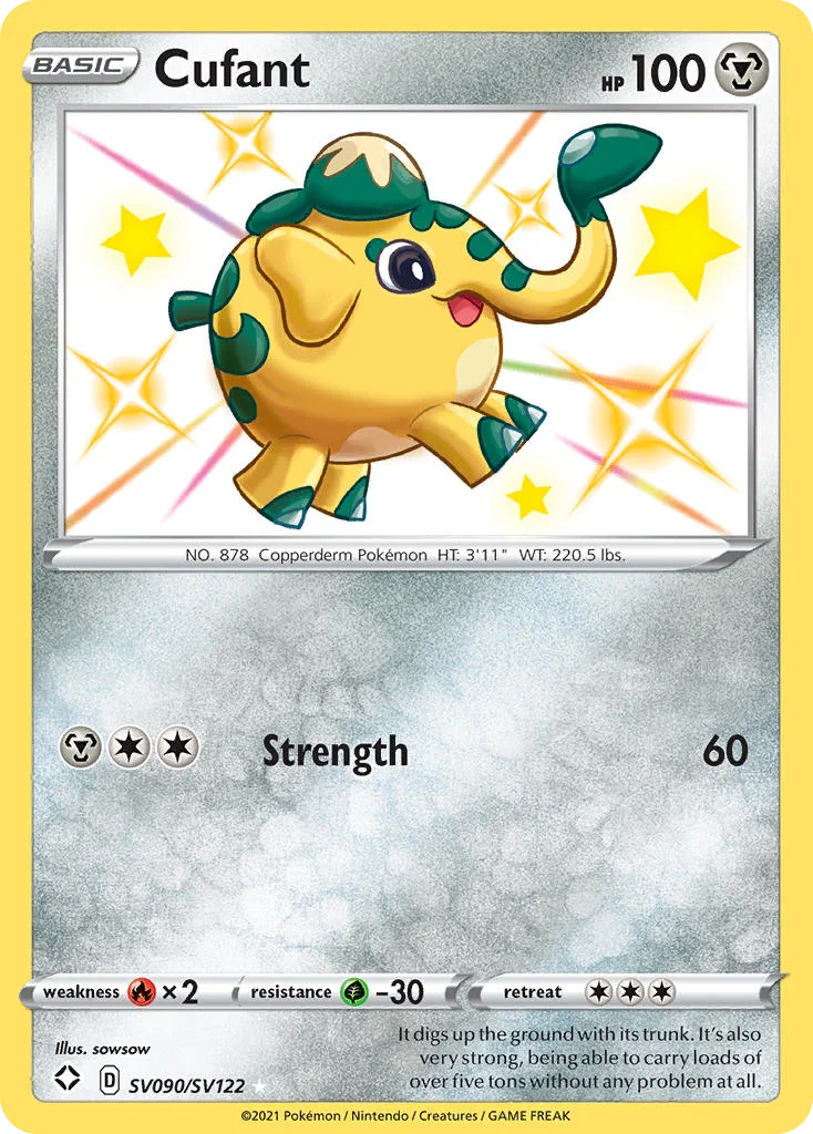 Cufant SV090 Shining Fates Pokemon Card