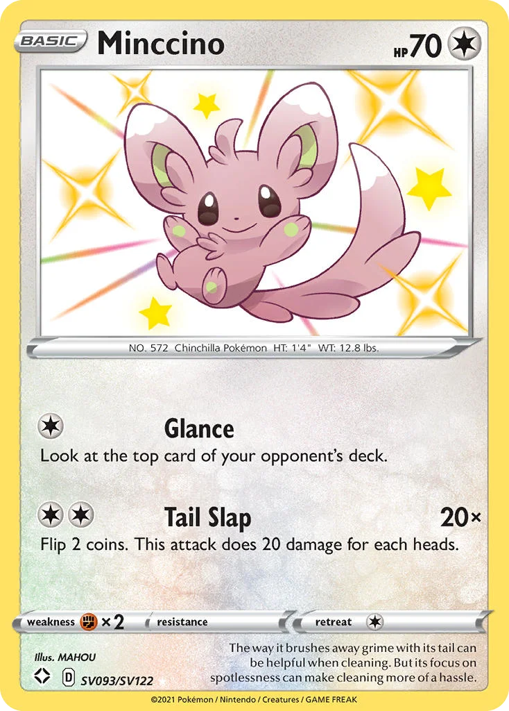 Minccino SV093 Shining Fates Pokemon Card