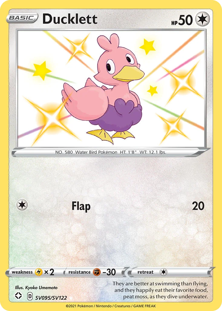 Ducklett SV095 Shining Fates Pokemon Card