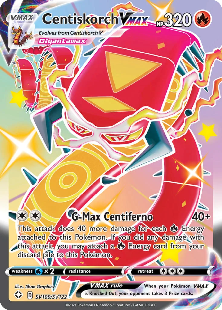 Centiskorch VMAX SV109 Shining Fates Pokemon Card