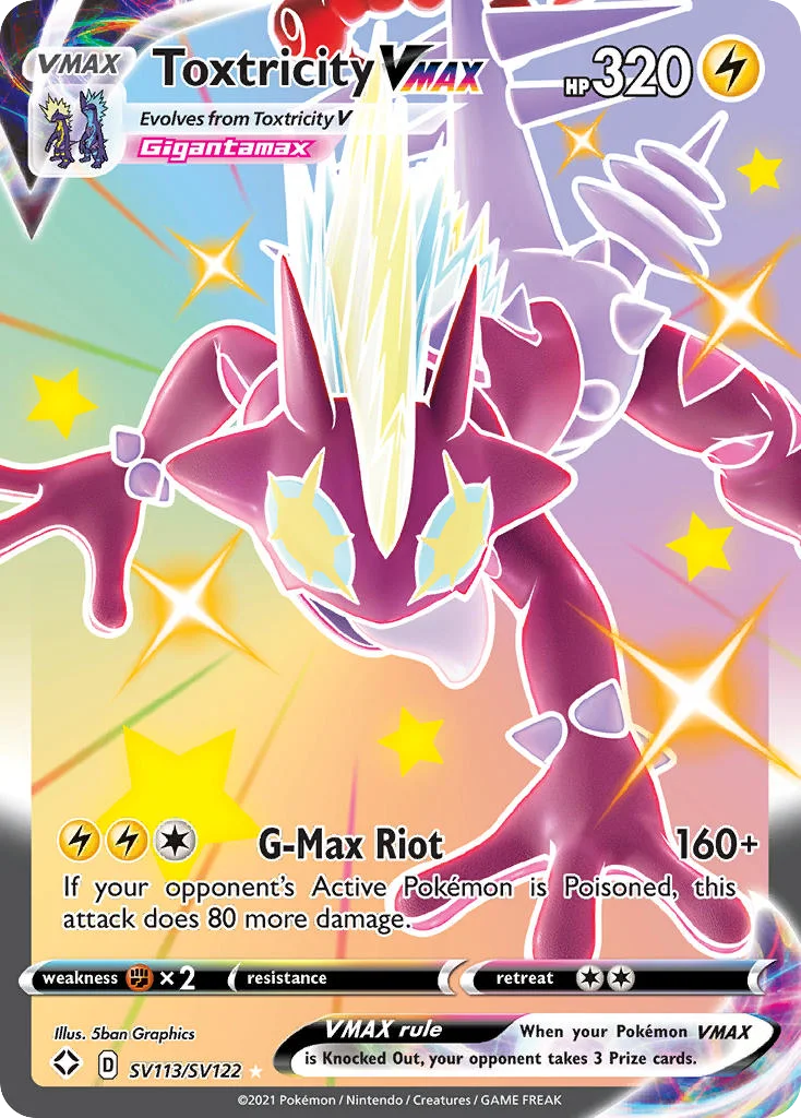 Toxtricity VMAX SV113 Shining Fates Pokemon Card