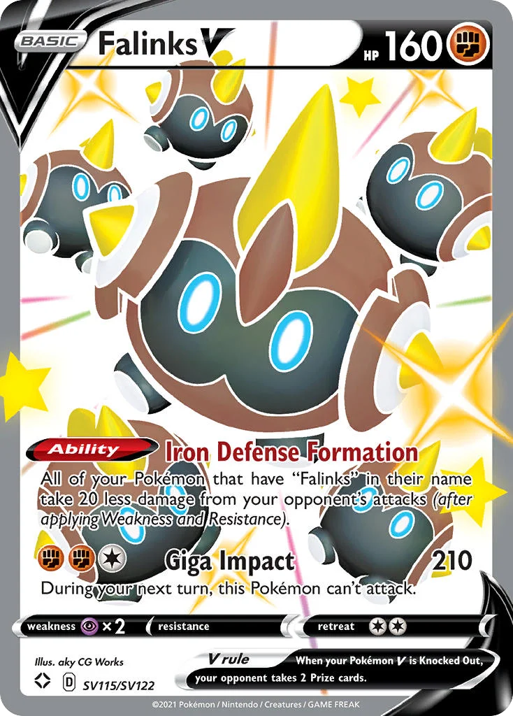 Falinks V SV115 Shining Fates Pokemon Card