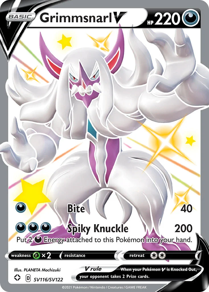 Grimmsnarl V SV116 Shining Fates Pokemon Card