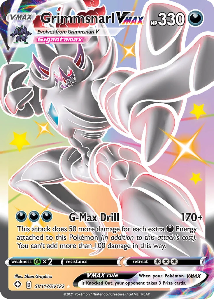 Grimmsnarl VMAX SV117 Shining Fates Pokemon Card