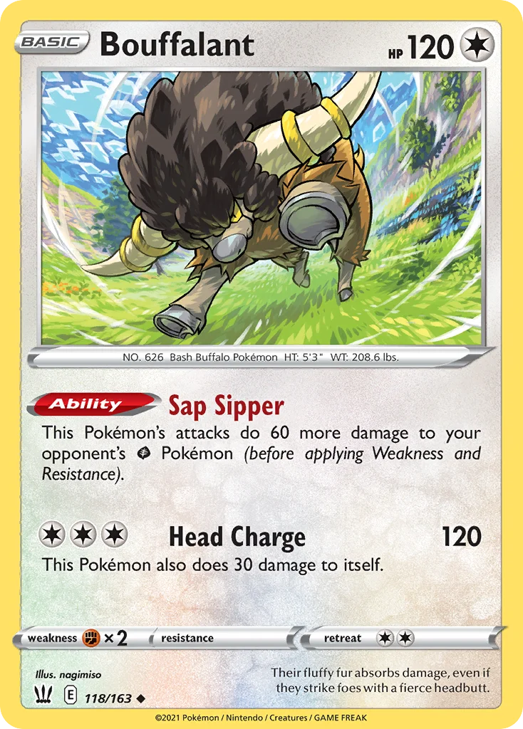 Bouffalant 118 Battle Styles