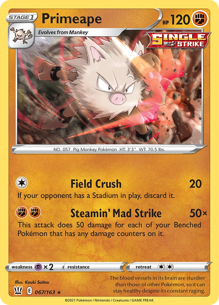 Primeape 067 Battle Styles