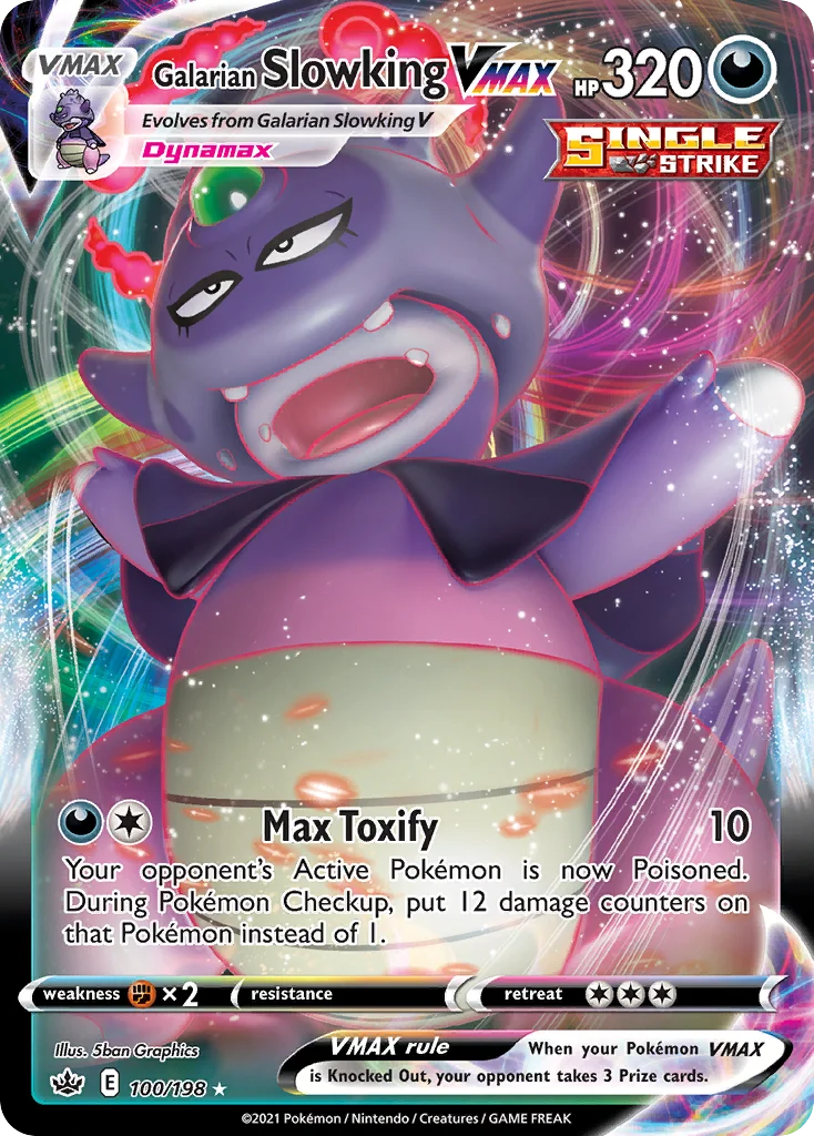 Galarian Slowking VMAX 100 Chilling Reign Pokemon Card