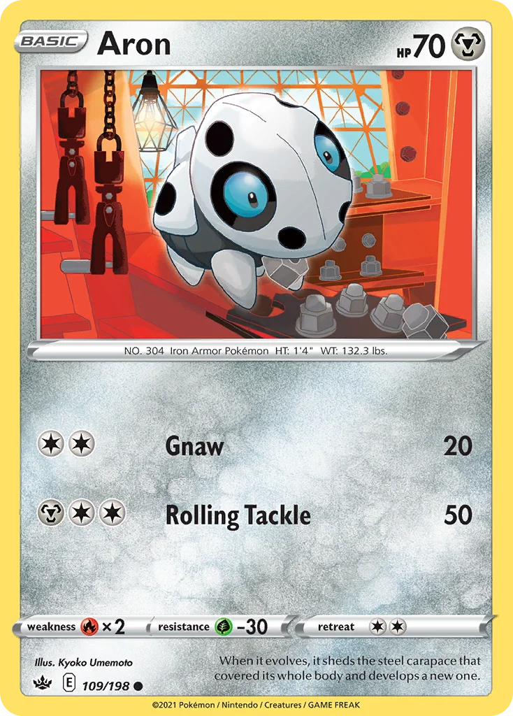 Aron 109 Chilling Reign Pokemon Card