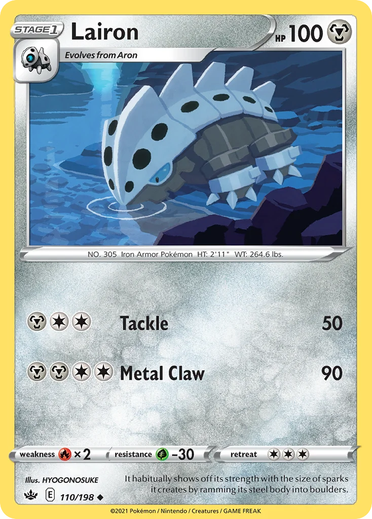 Lairon 110 Chilling Reign Pokemon Card