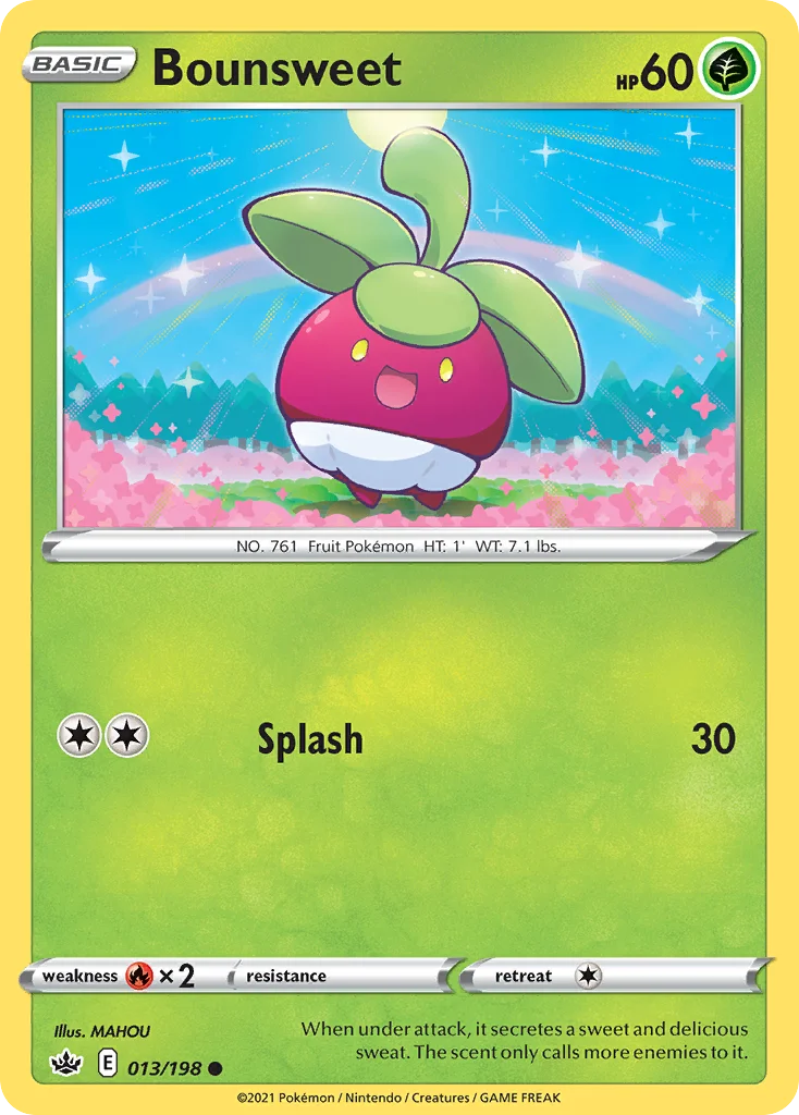 Bounsweet 013 Chilling Reign Pokemon Card