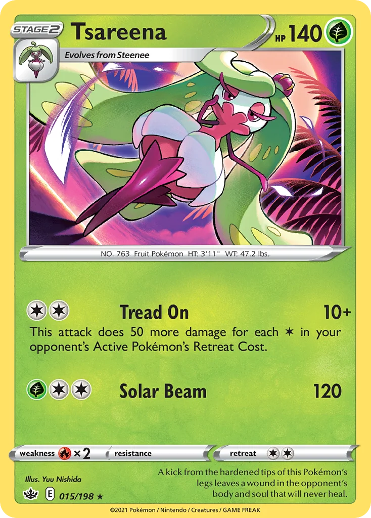 Tsareena 015 Chilling Reign Pokemon Card
