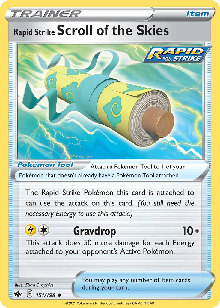 Rapid Strike Scroll of the Skies 151 Chilling Reign Pokemon Card