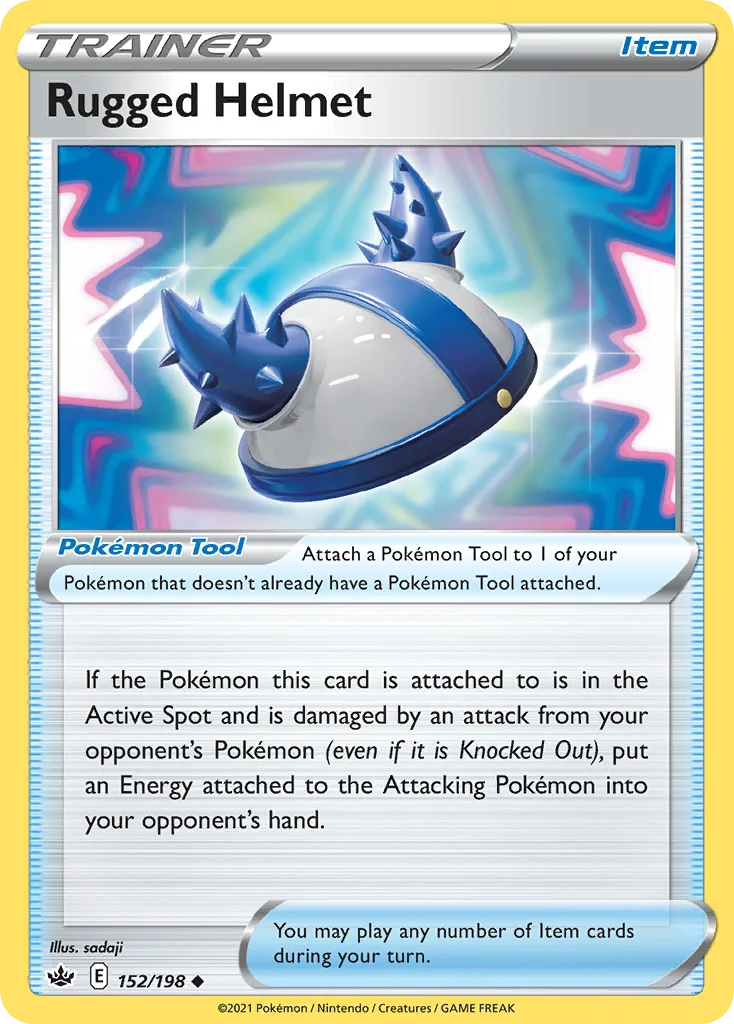 Rugged Helmet 152 Chilling Reign Pokemon Card