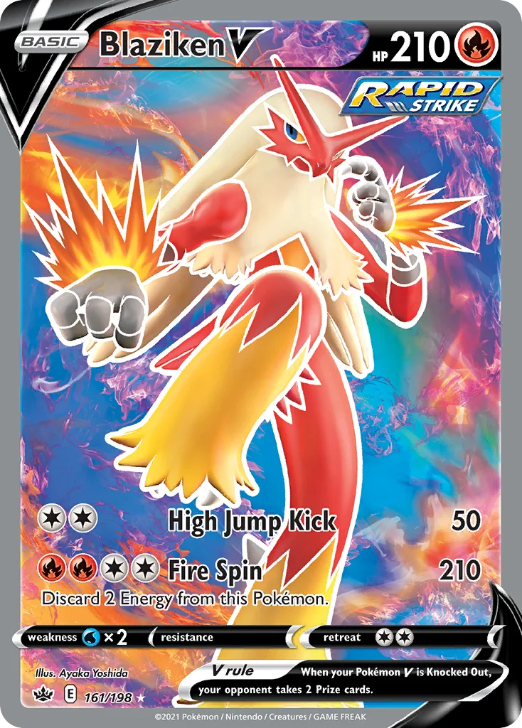 Blaziken V 161 Chilling Reign Pokemon Card