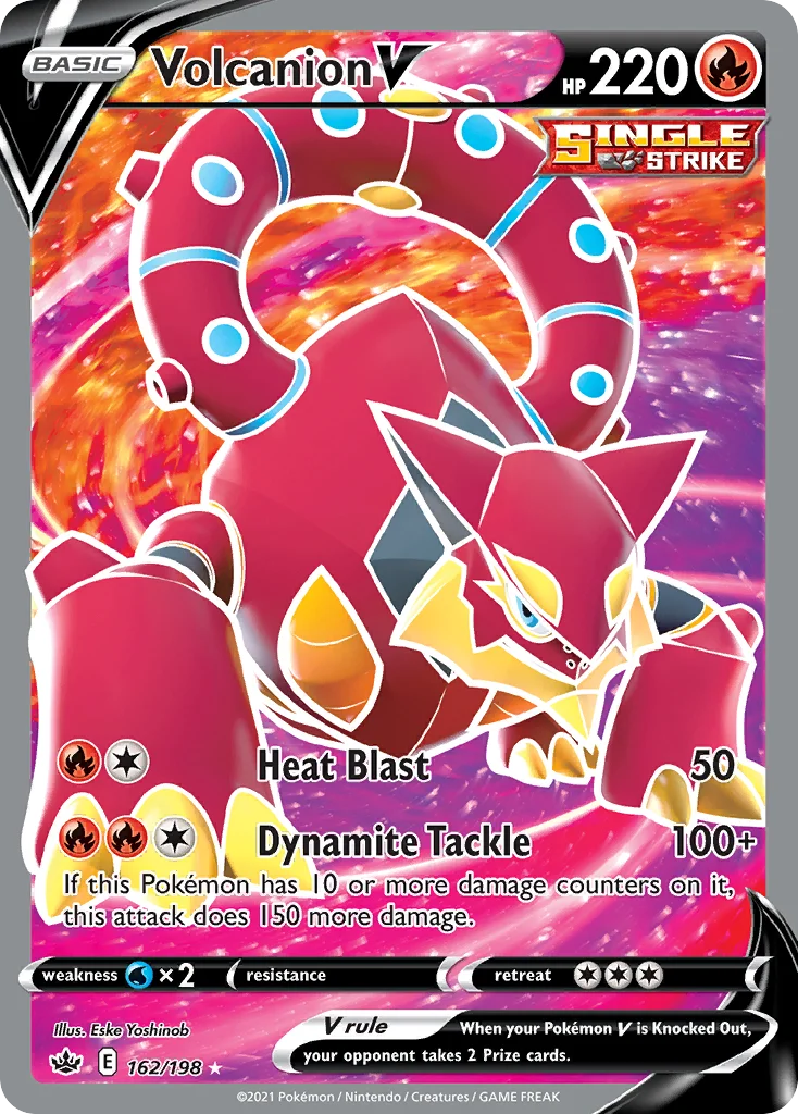 Volcanion V 162 Chilling Reign Pokemon Card