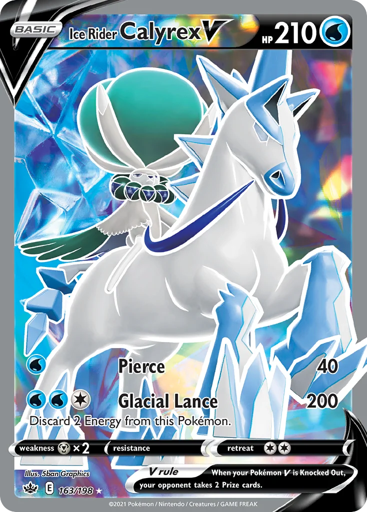 Ice Rider Calyrex V 163 Chilling Reign Pokemon Card