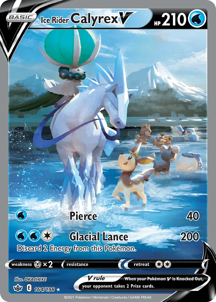 Ice Rider Calyrex V 164 Chilling Reign Pokemon Card