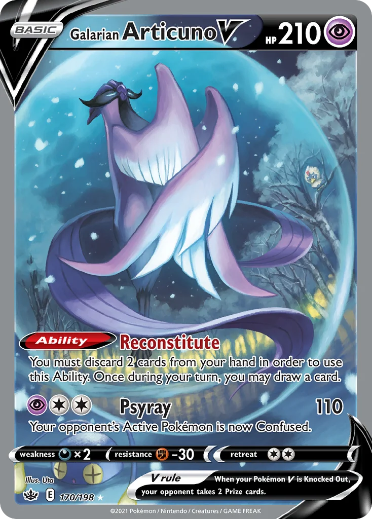 Galarian Articuno V 170 Chilling Reign Pokemon Card