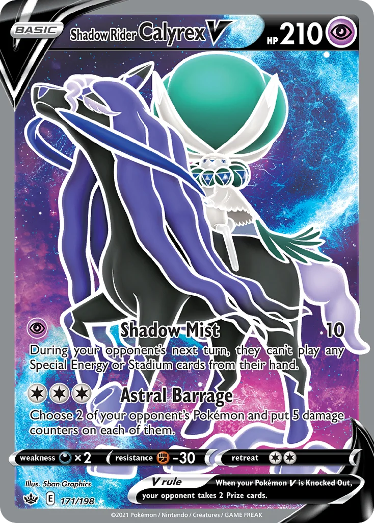 Shadow Rider Calyrex V 171 Chilling Reign Pokemon Card