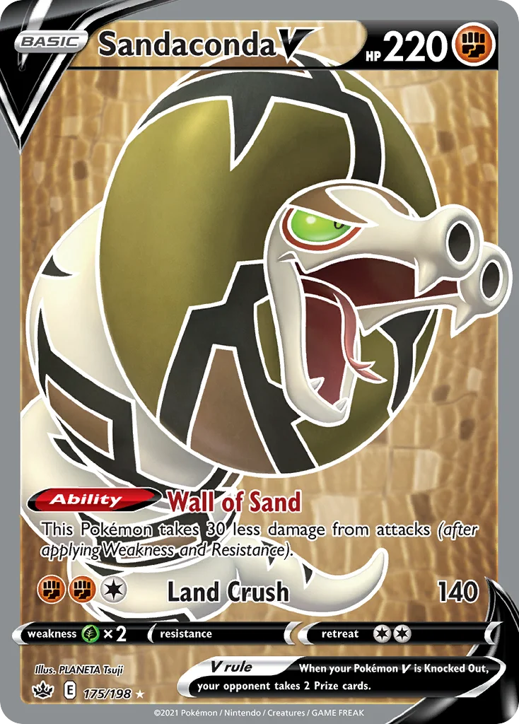 Sandaconda V 175 Chilling Reign Pokemon Card