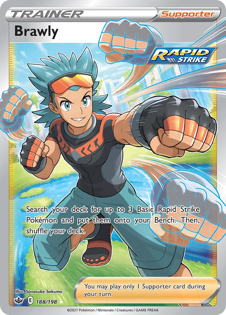 Brawly 188 Chilling Reign Pokemon Card