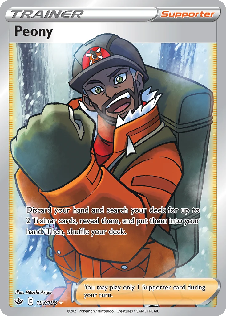 Peony 197 Chilling Reign Pokemon Card