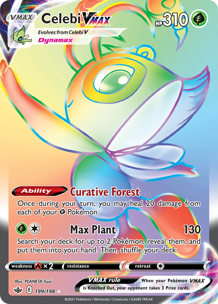 Celebi VMAX 199 Chilling Reign Pokemon Card