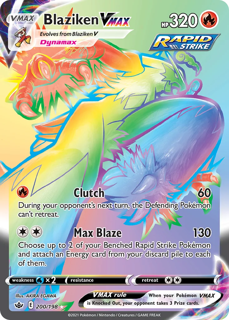 Blaziken VMAX 200 Chilling Reign Pokemon Card