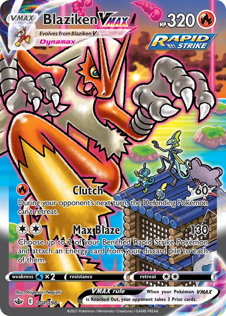 Blaziken VMAX 201 Chilling Reign Pokemon Card