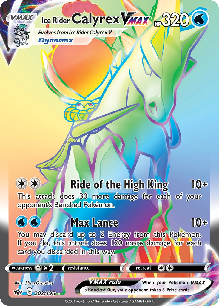 Ice Rider Calyrex VMAX 202 Chilling Reign Pokemon Card