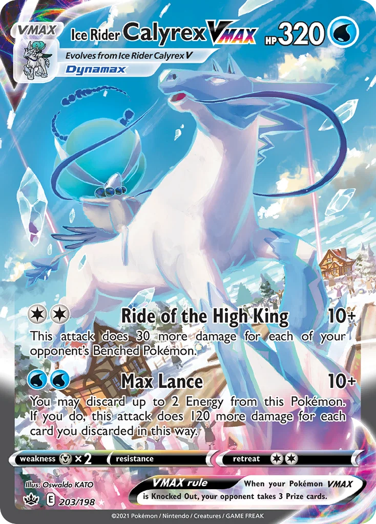 Ice Rider Calyrex VMAX 203 Chilling Reign Pokemon Card