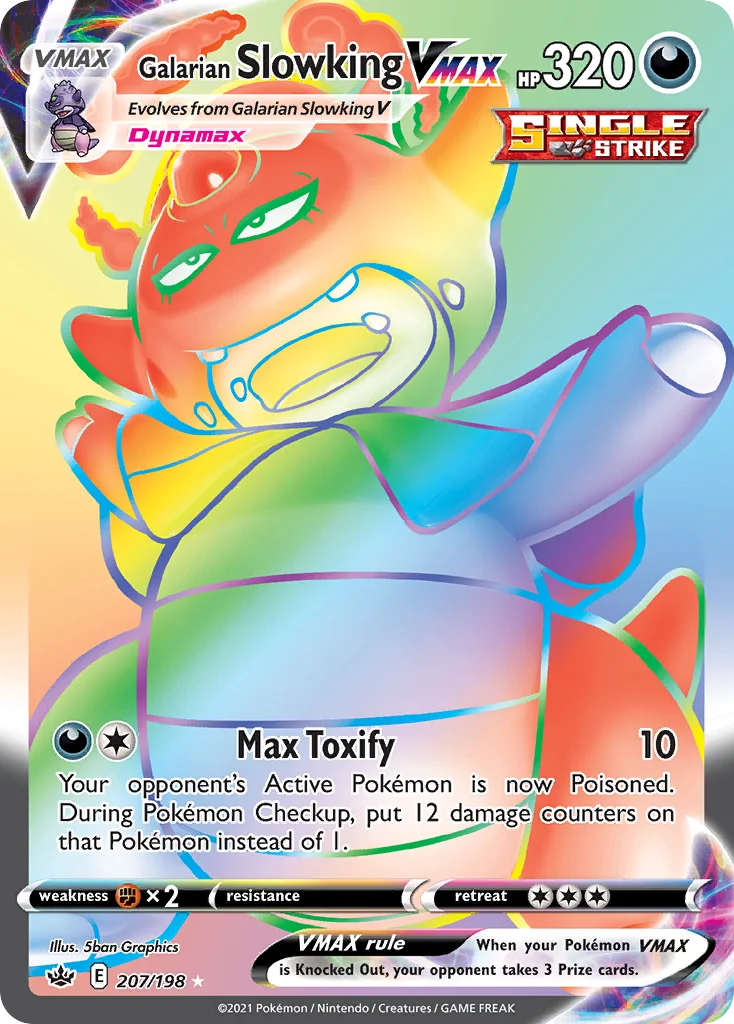 Galarian Slowking VMAX 207 Chilling Reign Pokemon Card