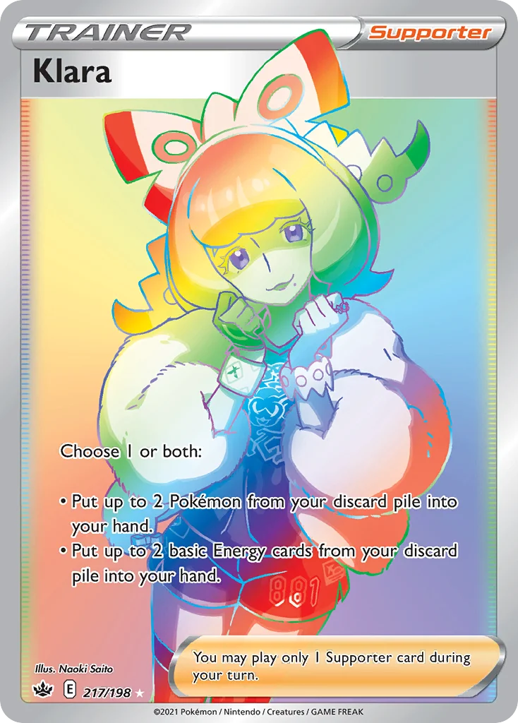 Klara 217 Chilling Reign Pokemon Card