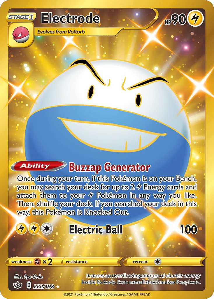 Electrode 222 Chilling Reign Pokemon Card