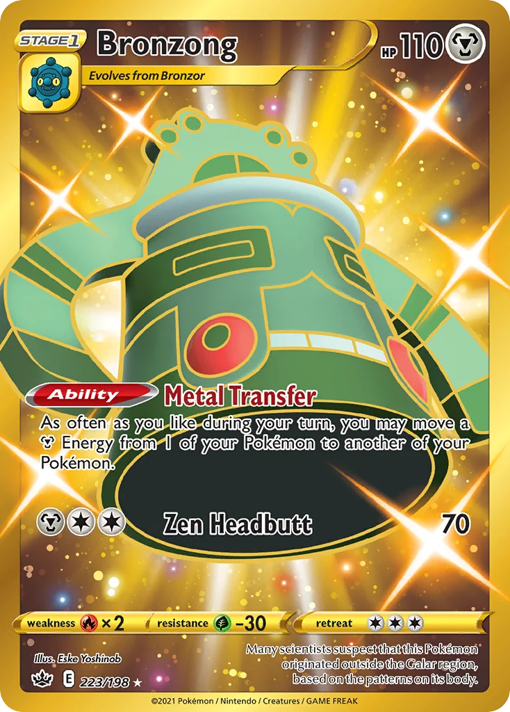 Bronzong 223 Chilling Reign Pokemon Card