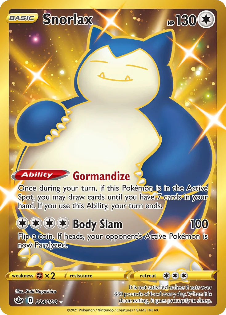 Snorlax 224 Chilling Reign Pokemon Card